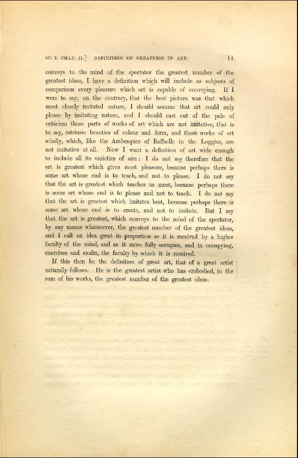 'Modern Painters' Volume I (1846 edition): Part I: Section I: Chapter II: Page 11