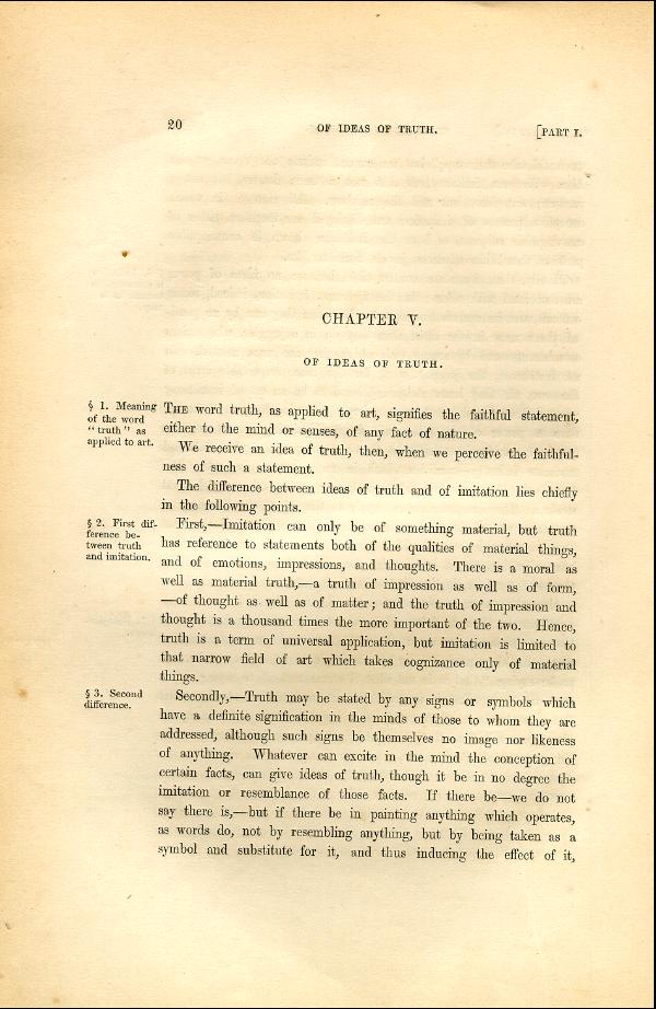 'Modern Painters' Volume I (1846 edition): Part I: Section I: Chapter V: Page 20