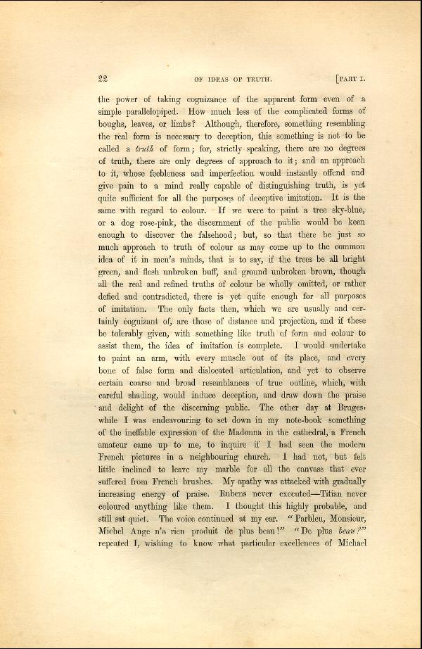 'Modern Painters' Volume I (1846 edition): Part I: Section I: Chapter V: Page 22