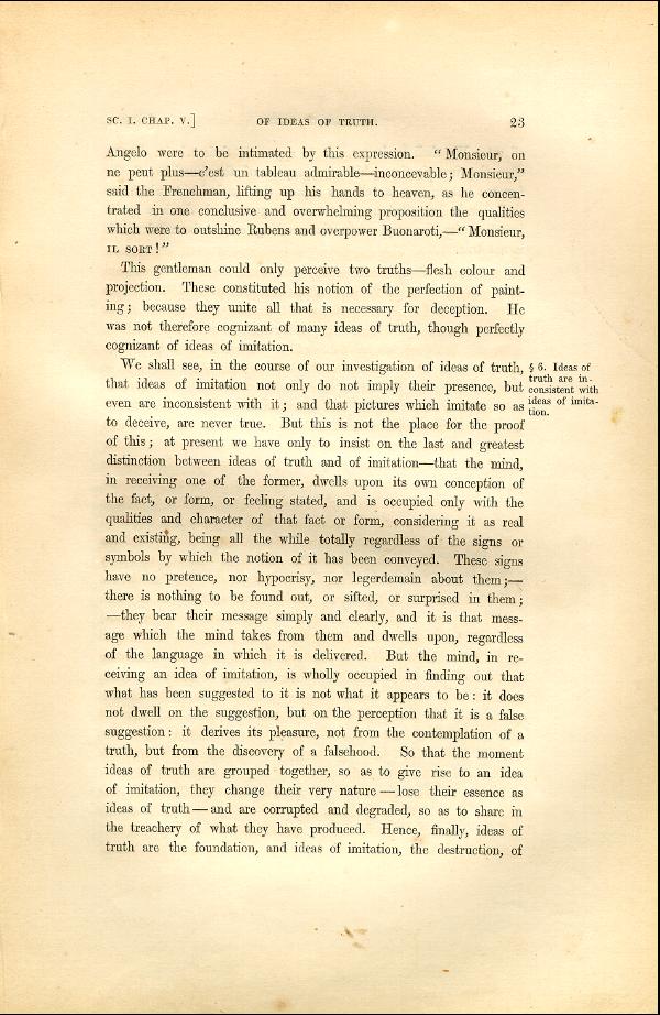 'Modern Painters' Volume I (1846 edition): Part I: Section I: Chapter V: Page 23