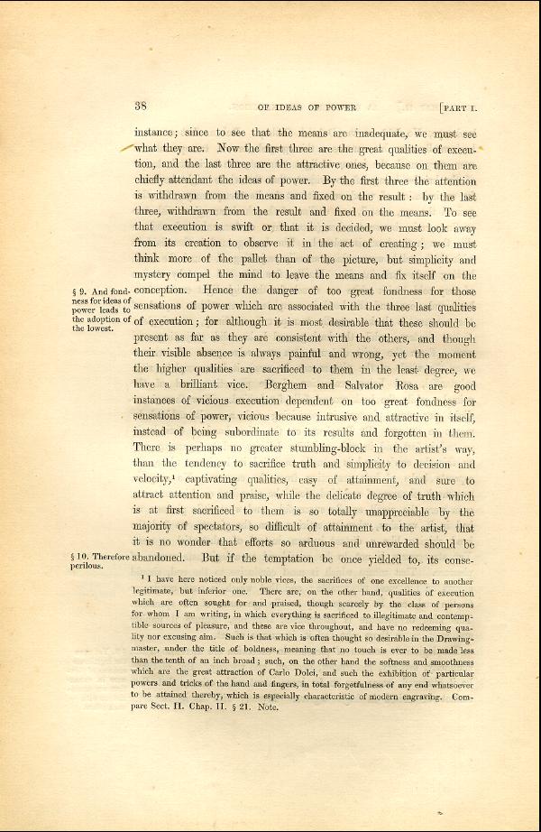 'Modern Painters' Volume I (1846 edition): Part I: Section II: Chapter II: Page 38