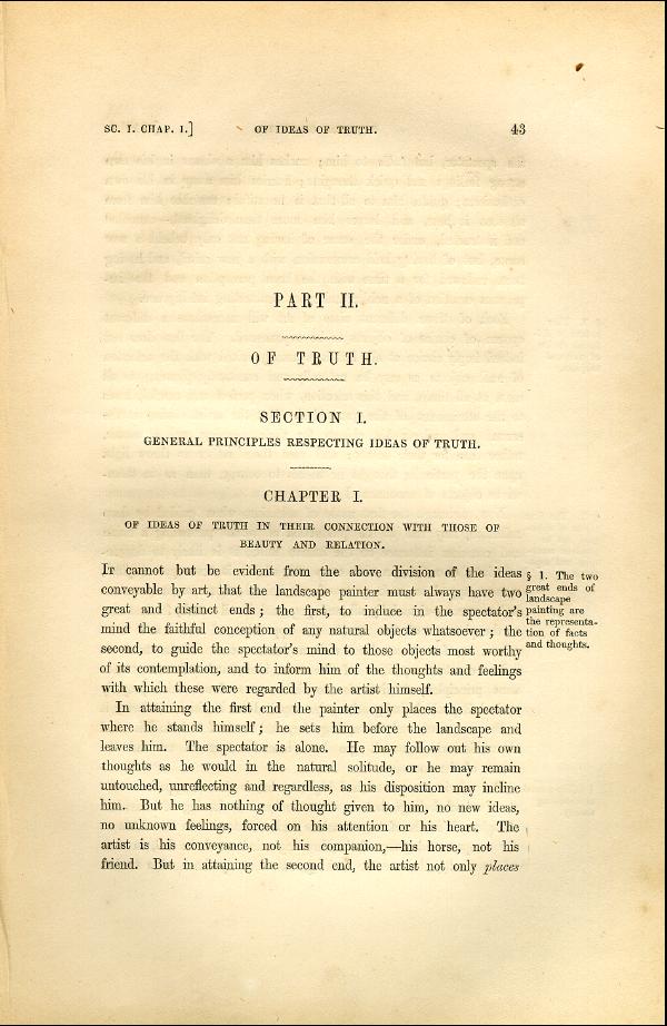 'Modern Painters' Volume I (1846 edition): Part II: Section I: Chapter I: Page 43