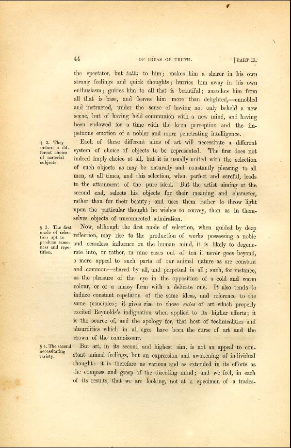 'Modern Painters' Volume I (1846 edition): Part II: Section I: Chapter I: Page 44