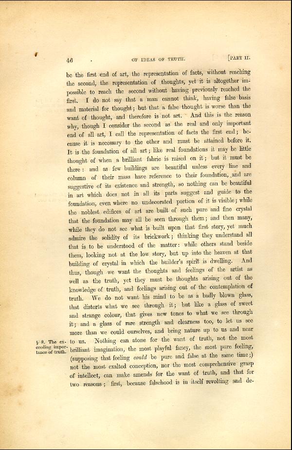 'Modern Painters' Volume I (1846 edition): Part II: Section I: Chapter I: Page 46