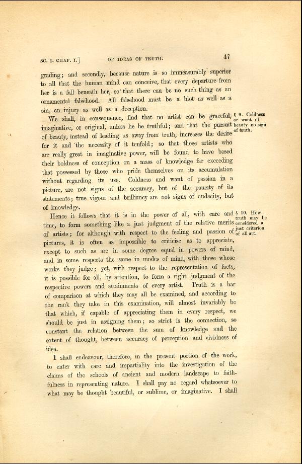 'Modern Painters' Volume I (1846 edition): Part II: Section I: Chapter I: Page 47