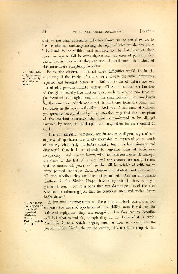 'Modern Painters' Volume I (1846 edition): Part II: Section I: Chapter II: Page 54
