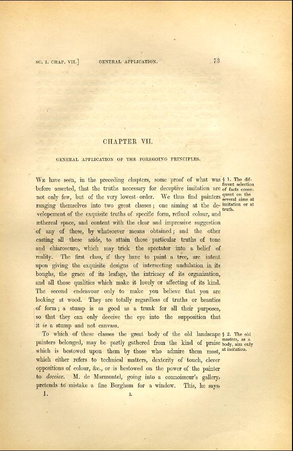 'Modern Painters' Volume I (1846 edition): Part II: Section I: Chapter VII: Page 73