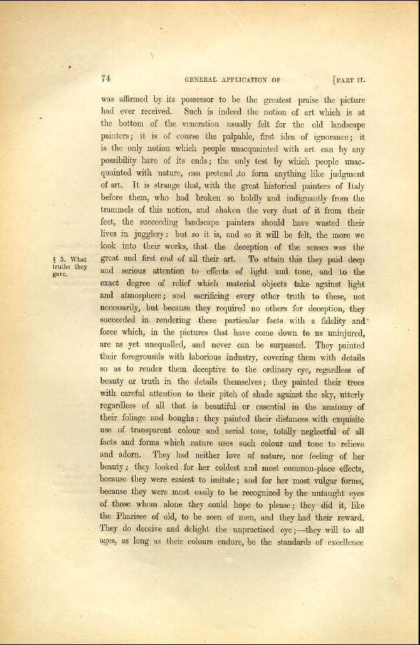 'Modern Painters' Volume I (1846 edition): Part II: Section I: Chapter VII: Page 74