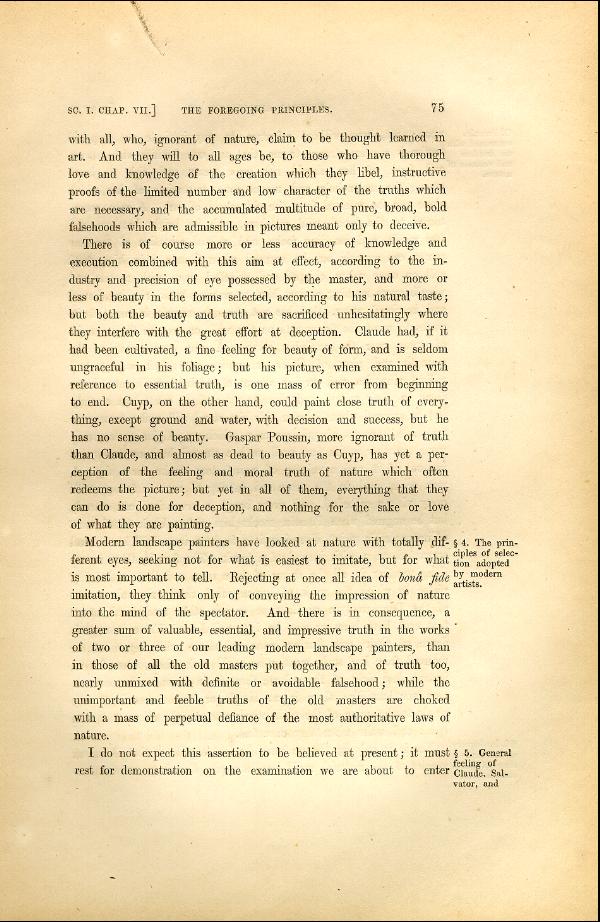 'Modern Painters' Volume I (1846 edition): Part II: Section I: Chapter VII: Page 75