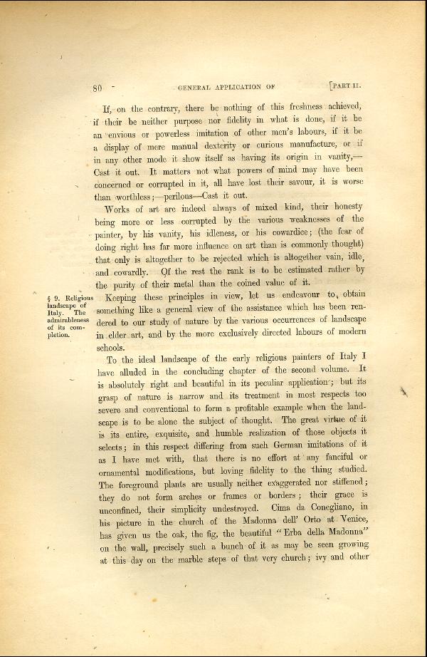 'Modern Painters' Volume I (1846 edition): Part II: Section I: Chapter VII: Page 80