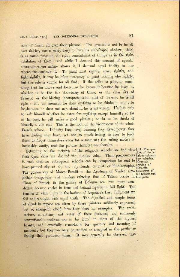 'Modern Painters' Volume I (1846 edition): Part II: Section I: Chapter VII: Page 83