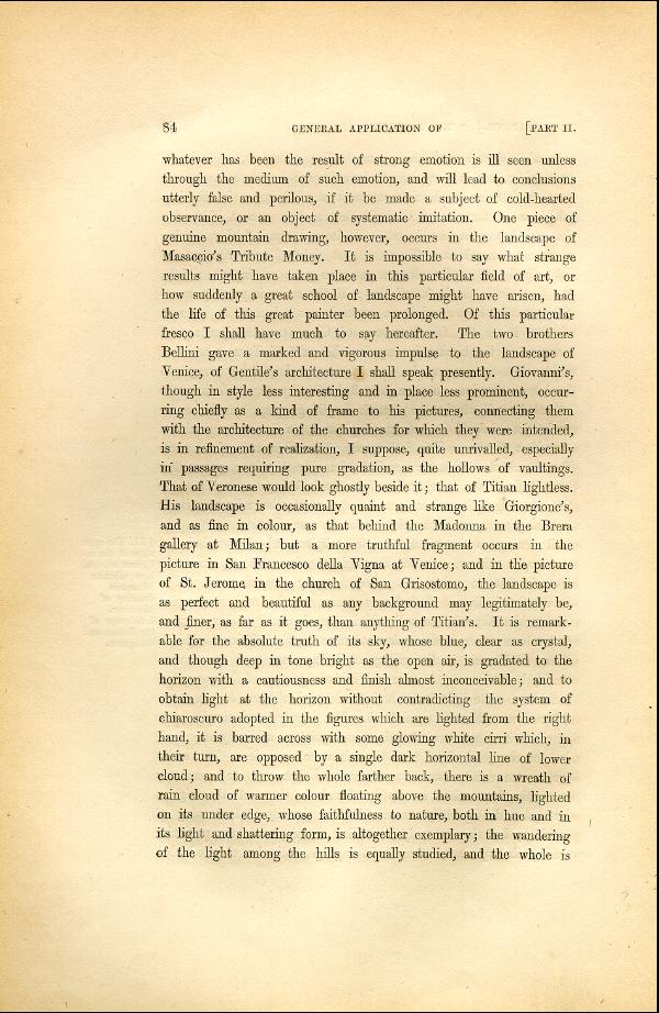 'Modern Painters' Volume I (1846 edition): Part II: Section I: Chapter VII: Page 84