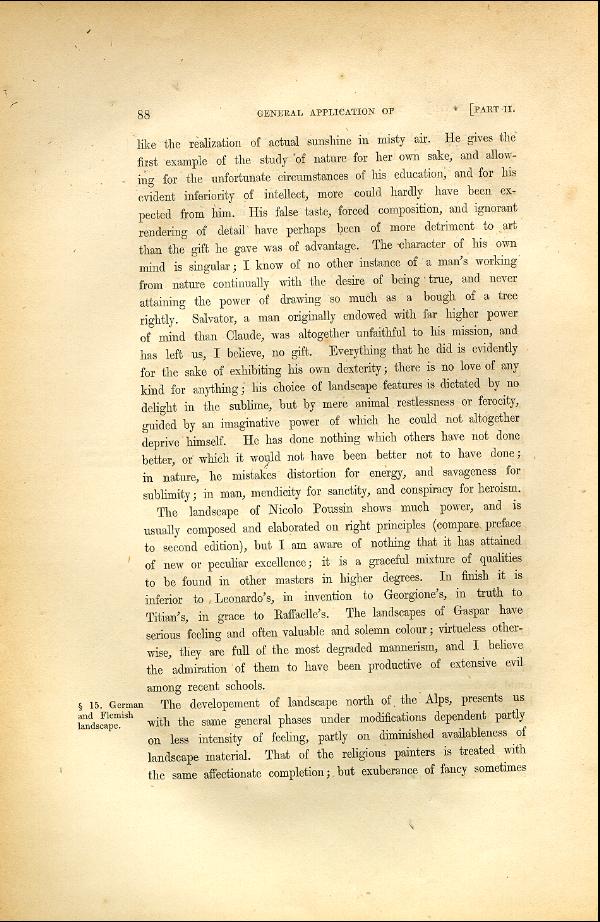 'Modern Painters' Volume I (1846 edition): Part II: Section I: Chapter VII: Page 88
