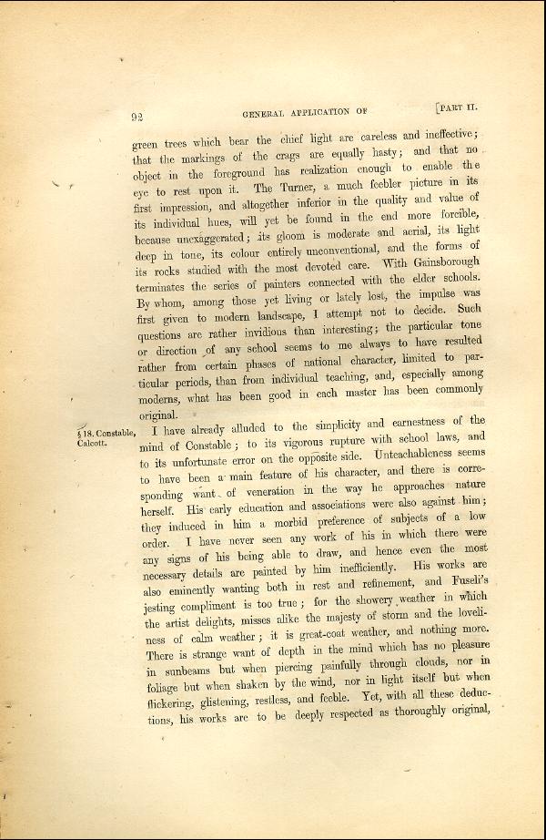 'Modern Painters' Volume I (1846 edition): Part II: Section I: Chapter VII: Page 92