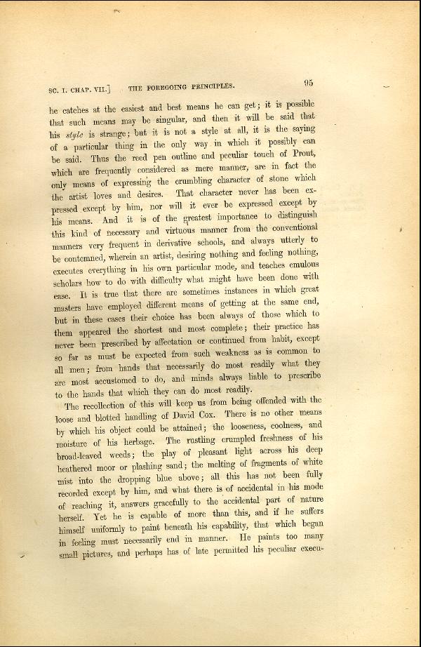 'Modern Painters' Volume I (1846 edition): Part II: Section I: Chapter VII: Page 95