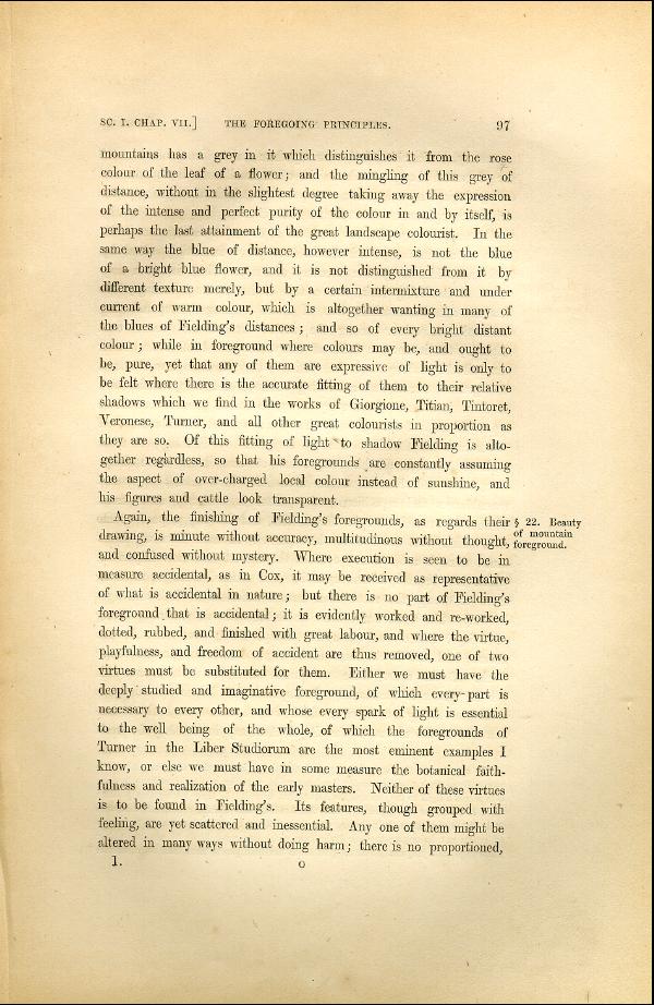 'Modern Painters' Volume I (1846 edition): Part II: Section I: Chapter VII: Page 97