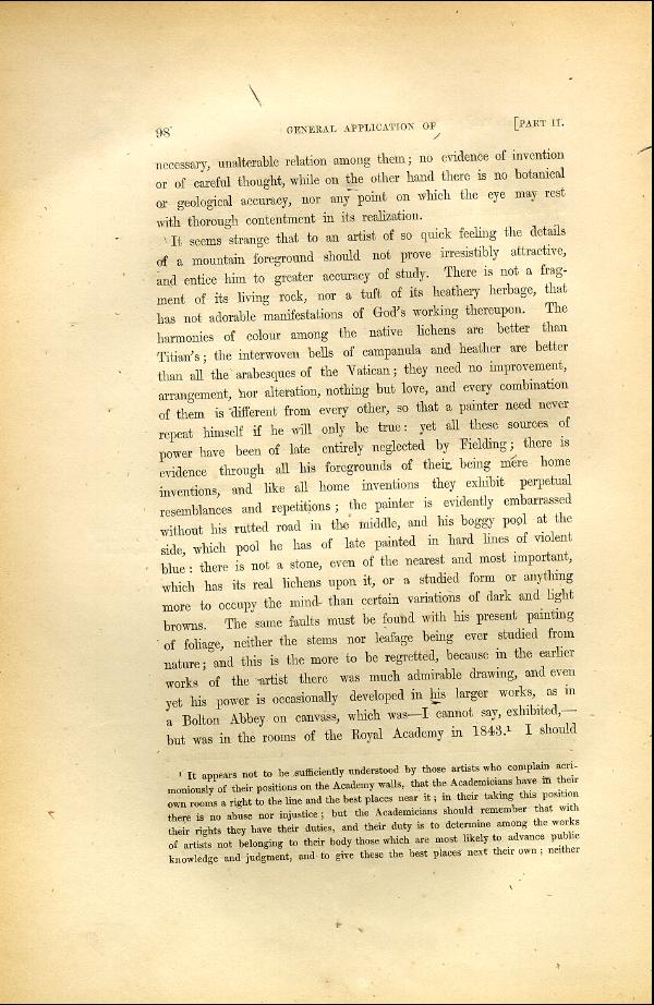 'Modern Painters' Volume I (1846 edition): Part II: Section I: Chapter VII: Page 98