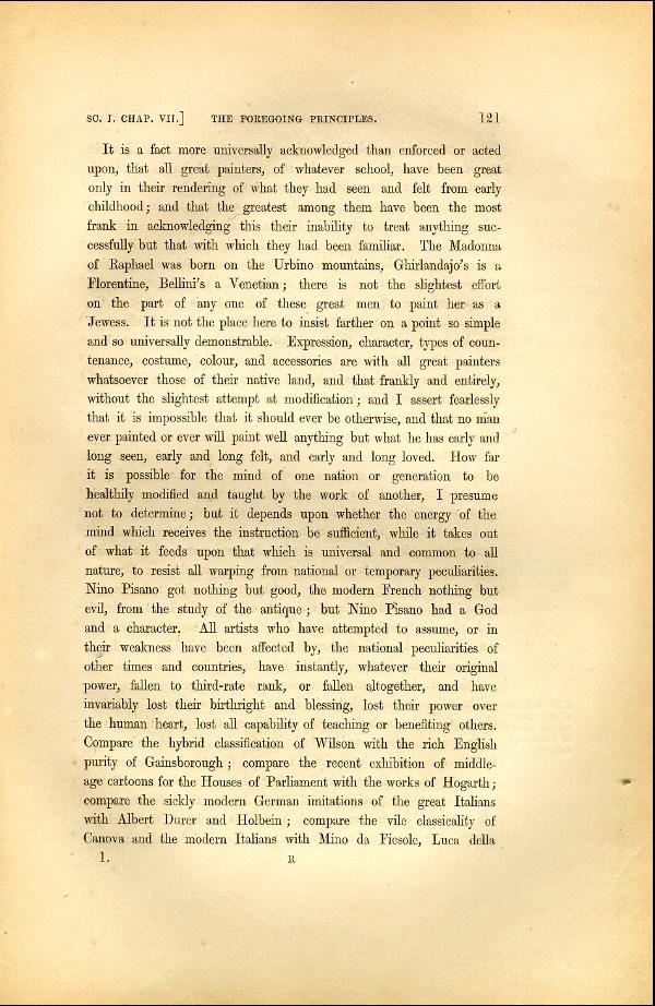 'Modern Painters' Volume I (1846 edition): Part II: Section I: Chapter VII: Page 121