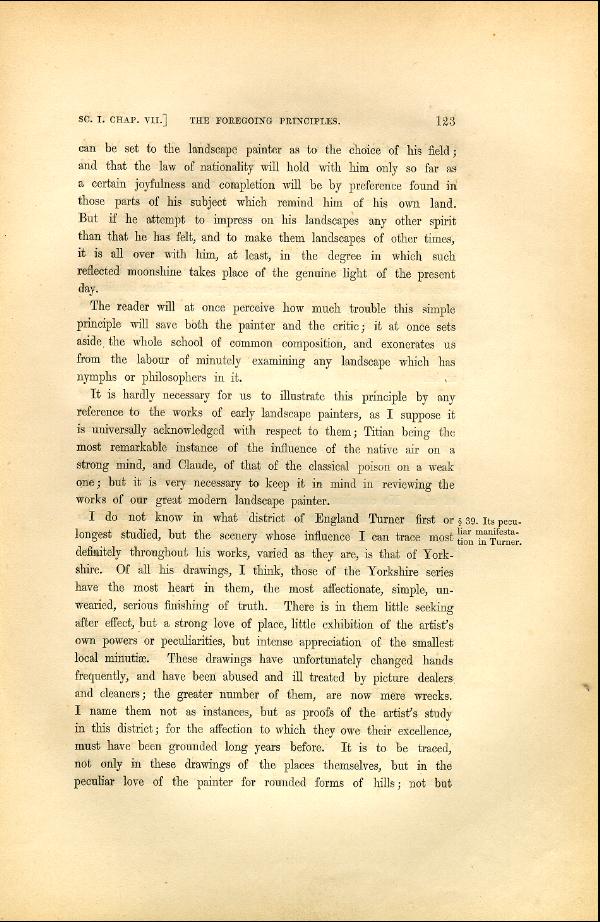 'Modern Painters' Volume I (1846 edition): Part II: Section I: Chapter VII: Page 123