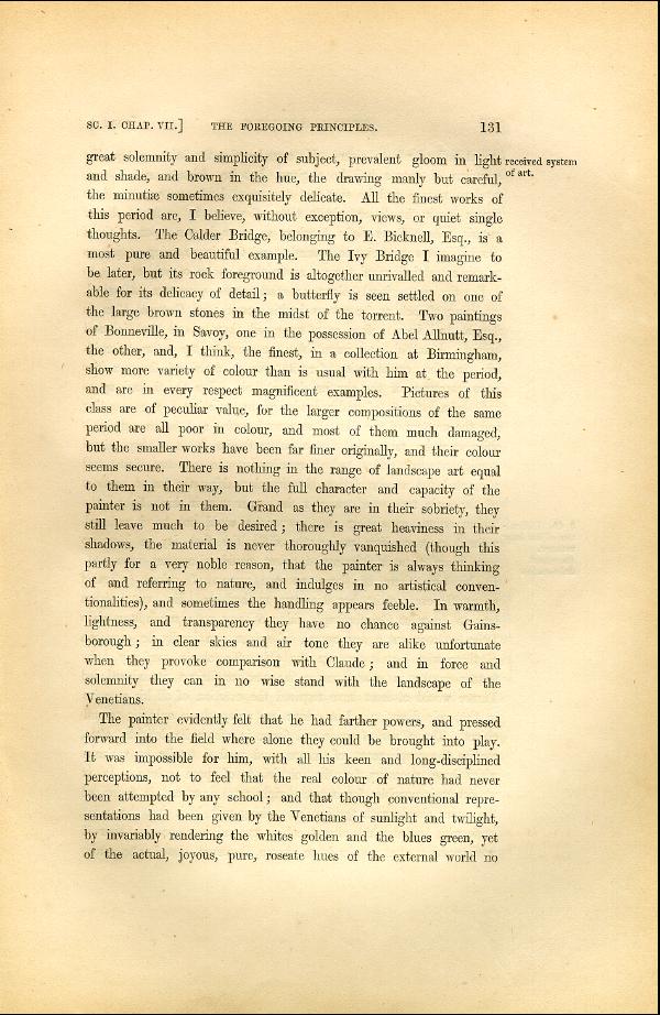 'Modern Painters' Volume I (1846 edition): Part II: Section I: Chapter VII: Page 131