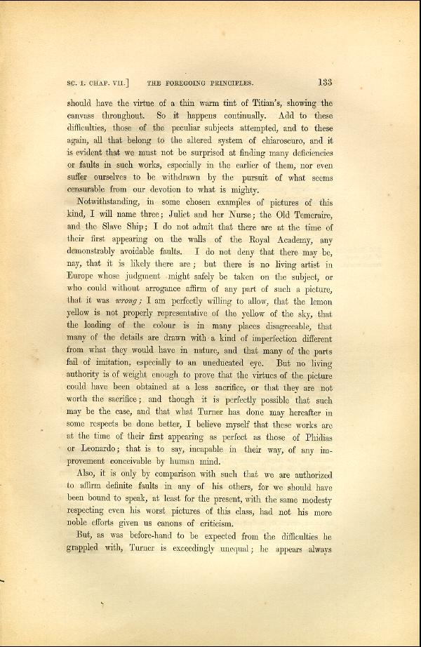 'Modern Painters' Volume I (1846 edition): Part II: Section I: Chapter VII: Page 133