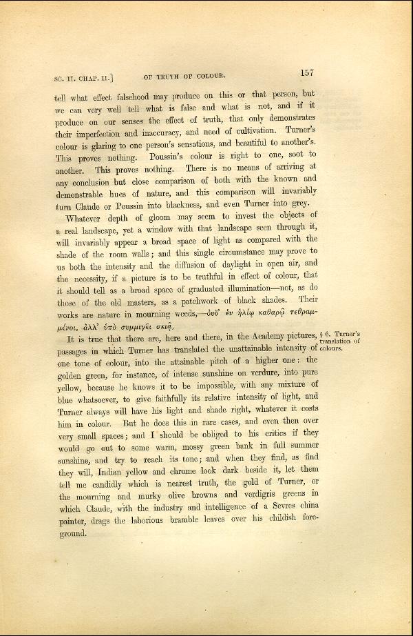 'Modern Painters' Volume I (1846 edition): Part II: Section II: Chapter II: Page 157
