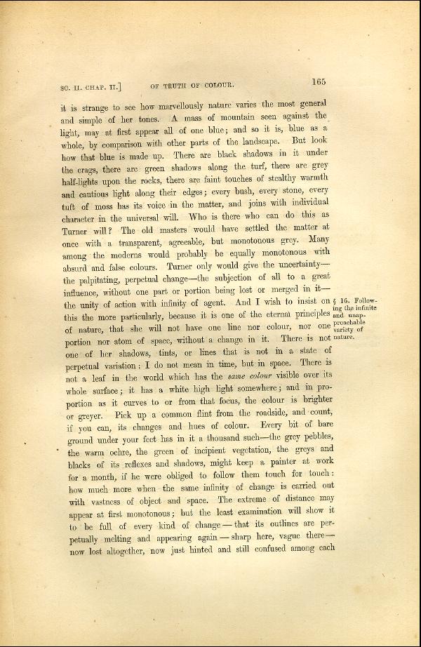 'Modern Painters' Volume I (1846 edition): Part II: Section II: Chapter II: Page 165