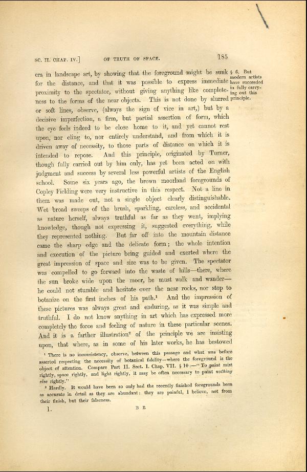 'Modern Painters' Volume I (1846 edition): Part II: Section II: Chapter IV: Page 185