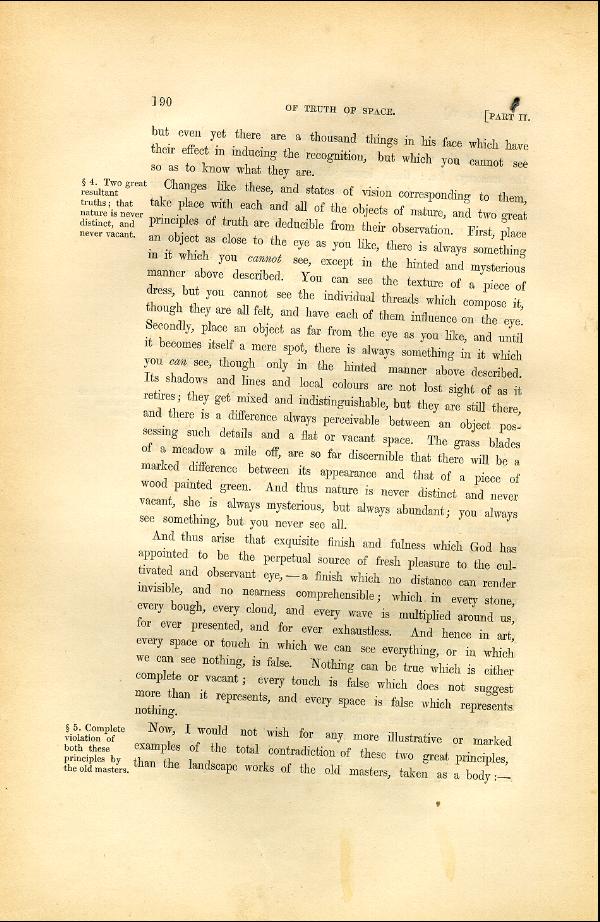 'Modern Painters' Volume I (1846 edition): Part II: Section II: Chapter V: Page 190