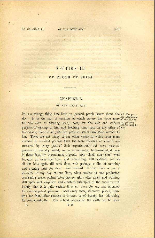 'Modern Painters' Volume I (1846 edition): Part II: Section III: Chapter I: Page 201