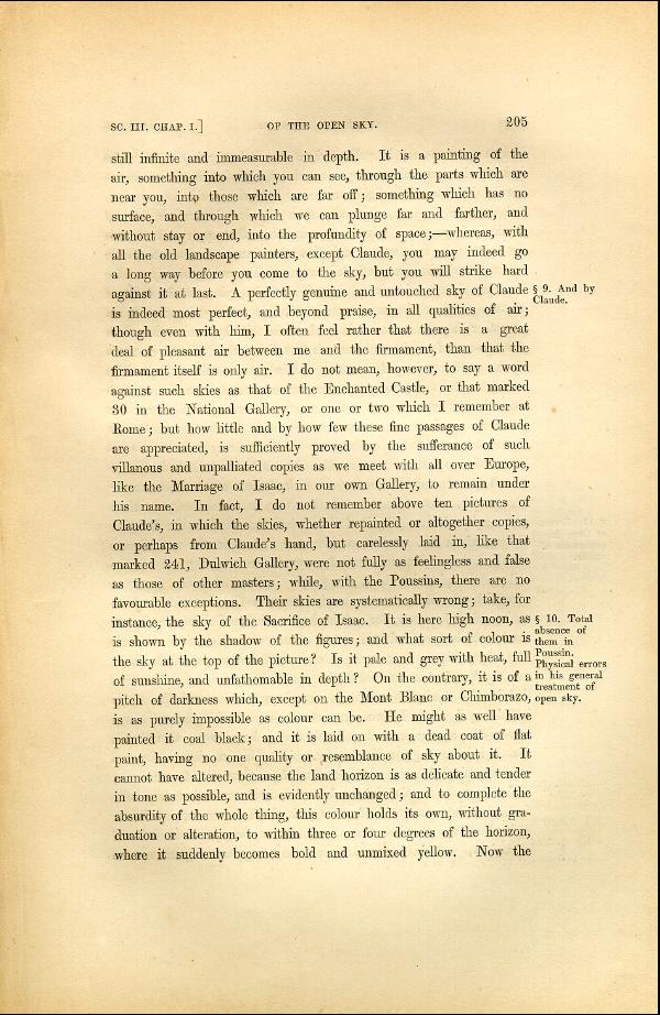 'Modern Painters' Volume I (1846 edition): Part II: Section III: Chapter I: Page 205