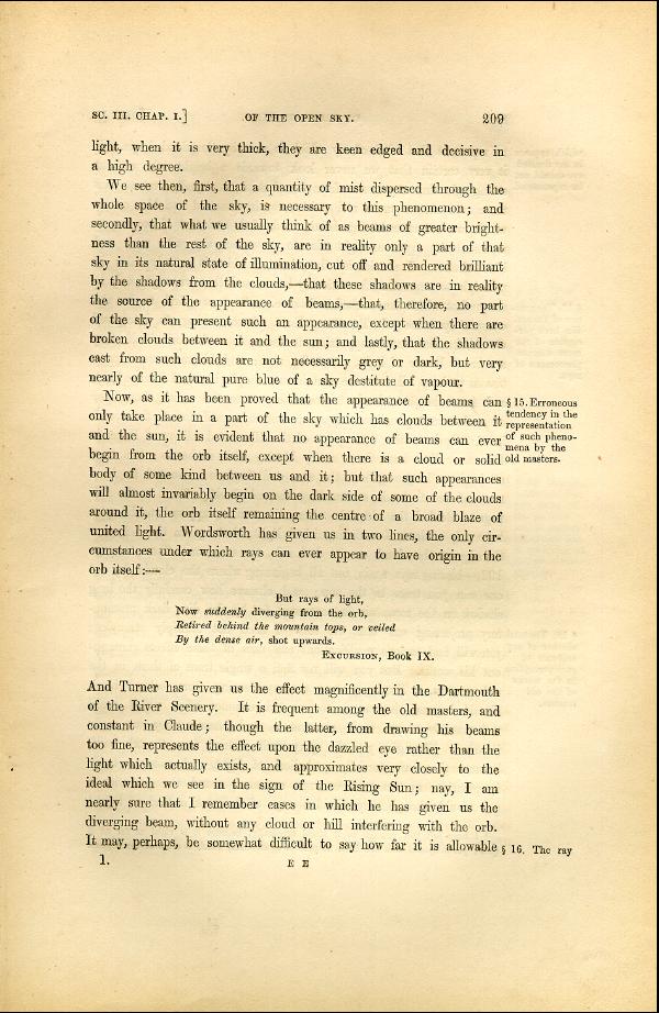 'Modern Painters' Volume I (1846 edition): Part II: Section III: Chapter I: Page 209