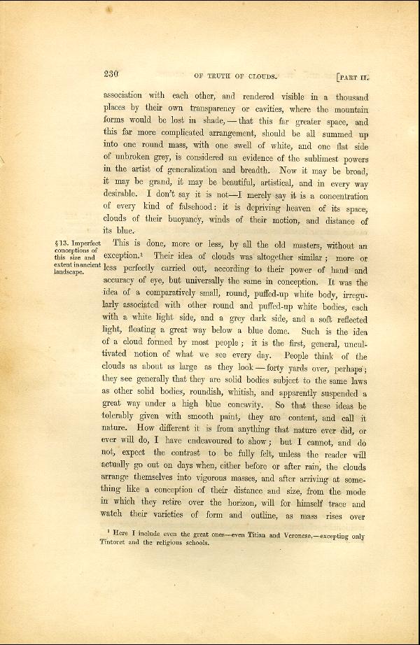 'Modern Painters' Volume I (1846 edition): Part II: Section III: Chapter III: Page 230