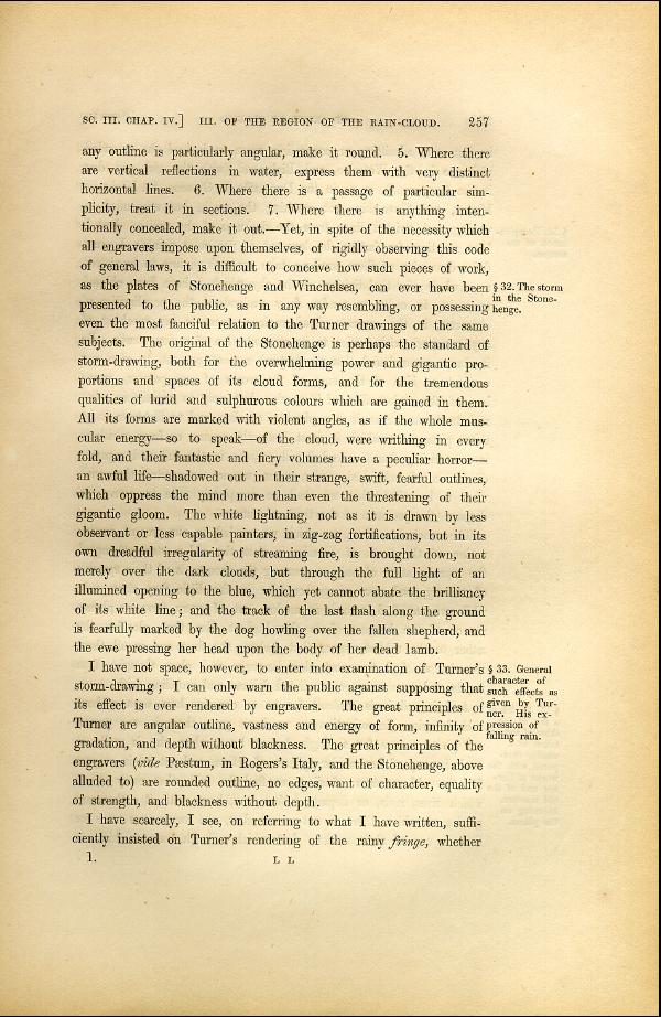'Modern Painters' Volume I (1846 edition): Part II: Section III: Chapter IV: Page 257