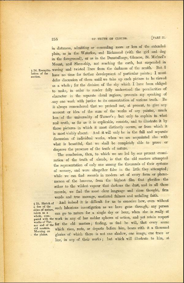 'Modern Painters' Volume I (1846 edition): Part II: Section III: Chapter IV: Page 258