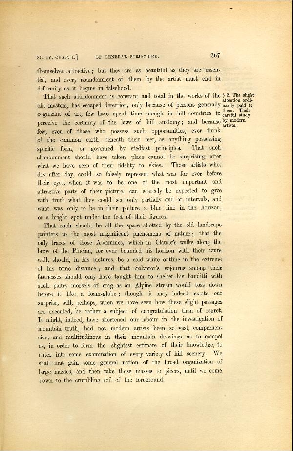 'Modern Painters' Volume I (1846 edition): Part II: Section IV: Chapter I: Page 267