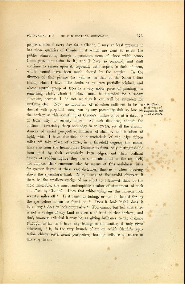 'Modern Painters' Volume I (1846 edition): Part II: Section IV: Chapter II: Page 275