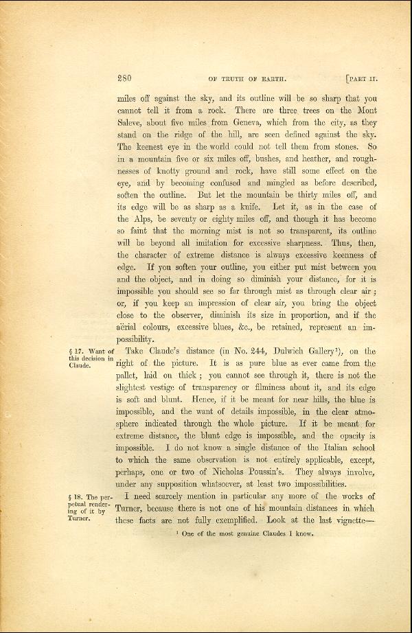 'Modern Painters' Volume I (1846 edition): Part II: Section IV: Chapter II: Page 280