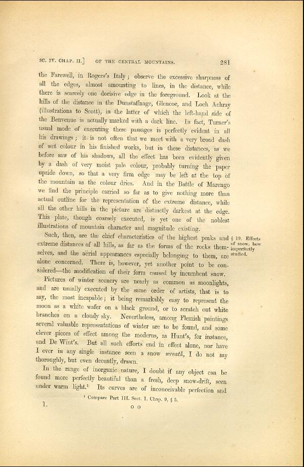 'Modern Painters' Volume I (1846 edition): Part II: Section IV: Chapter II: Page 281