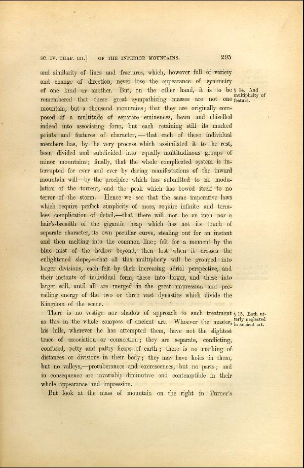 'Modern Painters' Volume I (1846 edition): Part II: Section IV: Chapter III: Page 295