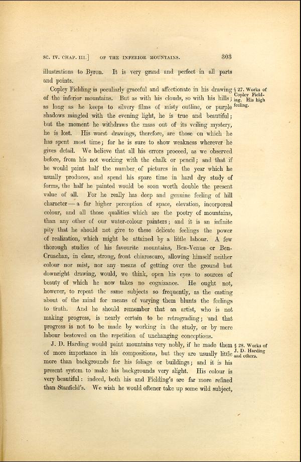'Modern Painters' Volume I (1846 edition): Part II: Section IV: Chapter III: Page 303
