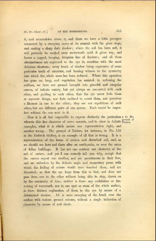 'Modern Painters' Volume I (1846 edition): Part II: Section IV: Chapter IV: Page 311