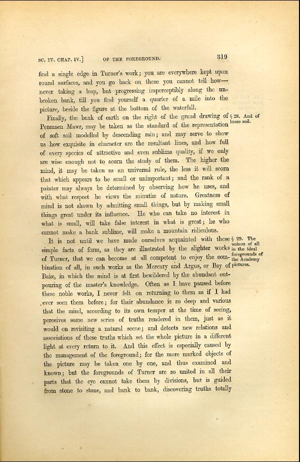 'Modern Painters' Volume I (1846 edition): Part II: Section IV: Chapter IV: Page 319
