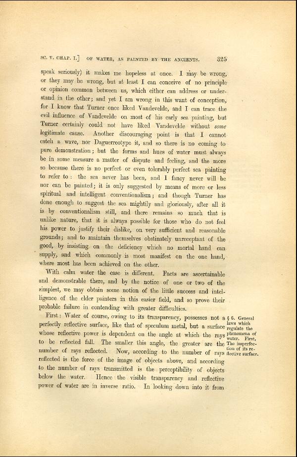 'Modern Painters' Volume I (1846 edition): Part II: Section V: Chapter I: Page 325