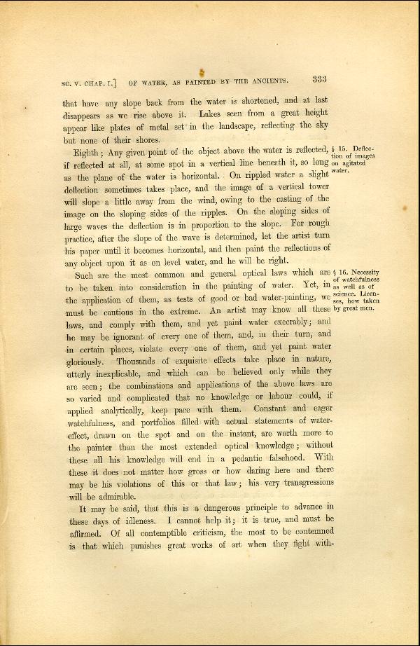 'Modern Painters' Volume I (1846 edition): Part II: Section V: Chapter I: Page 333