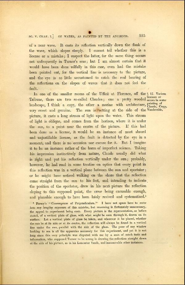 'Modern Painters' Volume I (1846 edition): Part II: Section V: Chapter I: Page 335