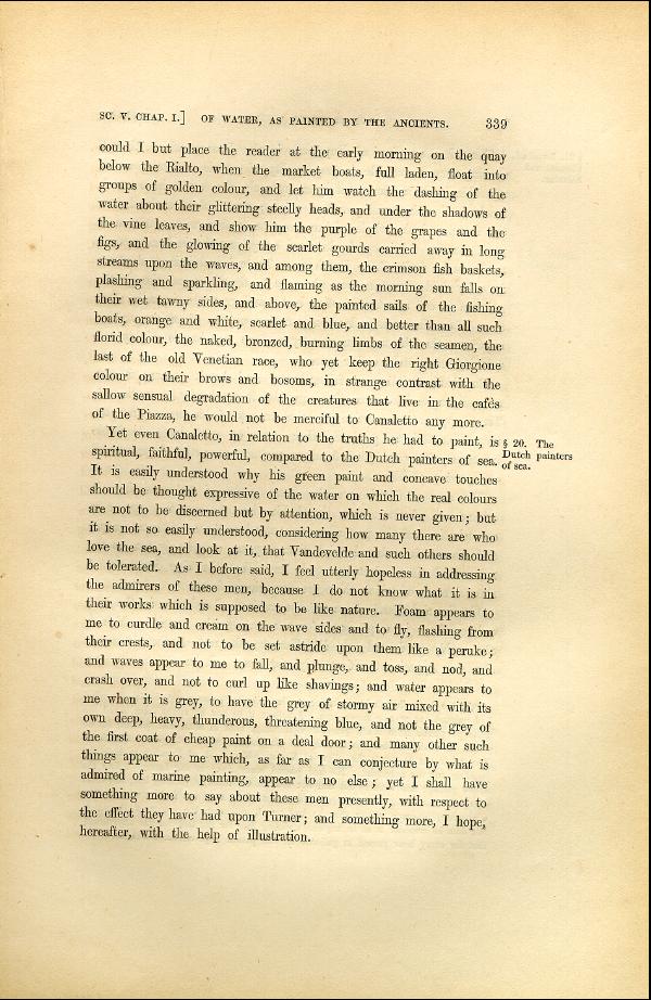 'Modern Painters' Volume I (1846 edition): Part II: Section V: Chapter I: Page 339