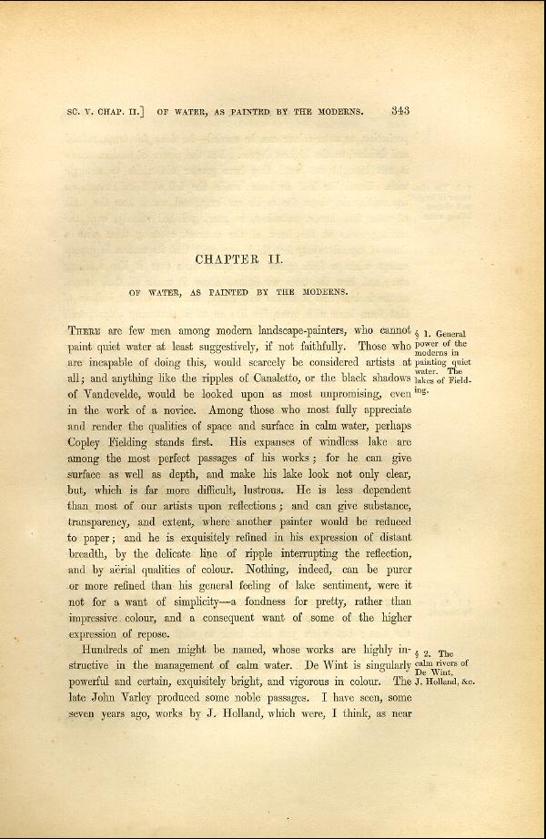 'Modern Painters' Volume I (1846 edition): Part II: Section V: Chapter II: Page 343