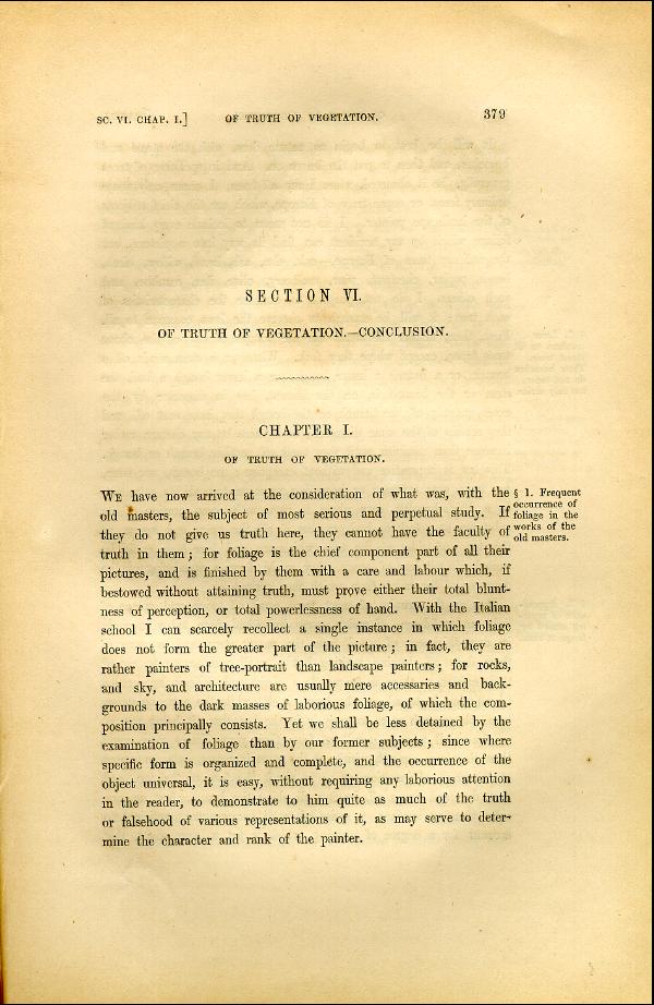 'Modern Painters' Volume I (1846 edition): Part II: Section VI: Chapter I: Page 379