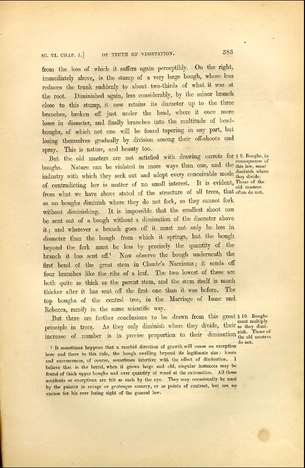 'Modern Painters' Volume I (1846 edition): Part II: Section VI: Chapter I: Page 383